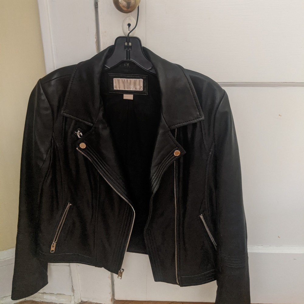 Michael Michael Kors Leather Biker Jacket